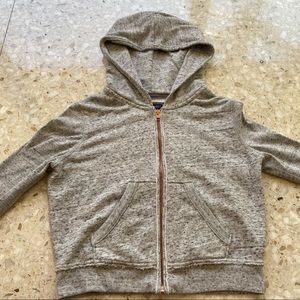 LOOKS LIKE NEW Grey Heathered Cropped Jacket